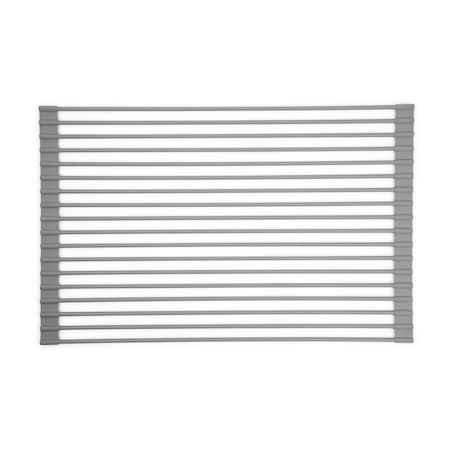 Core Kitchen Over the Sink Non-Slip Roll-up Drying Rack - Pewter 31574